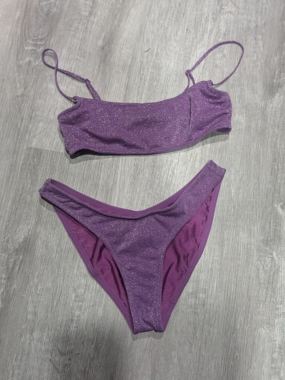 triangl swimwear Sparkle Purple Bikini Set
